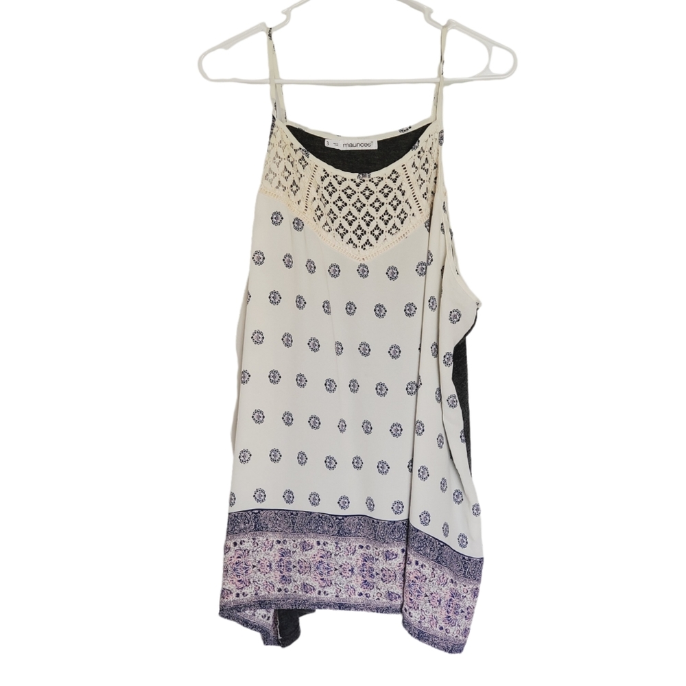 Maurice's Pattern Spaghetti Strap Tank Size 3 (24/26)